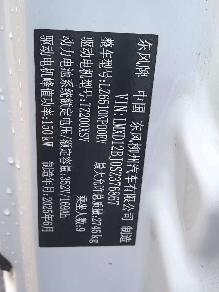 Dongfeng Fengxing M5EV 2025 Pure Electric Passenger 9-Seater 7